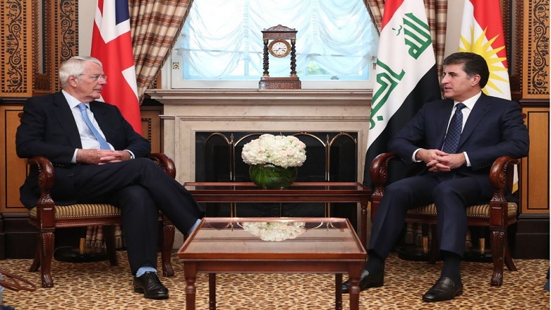 نيجيرفان بارزاني وجون ميجر